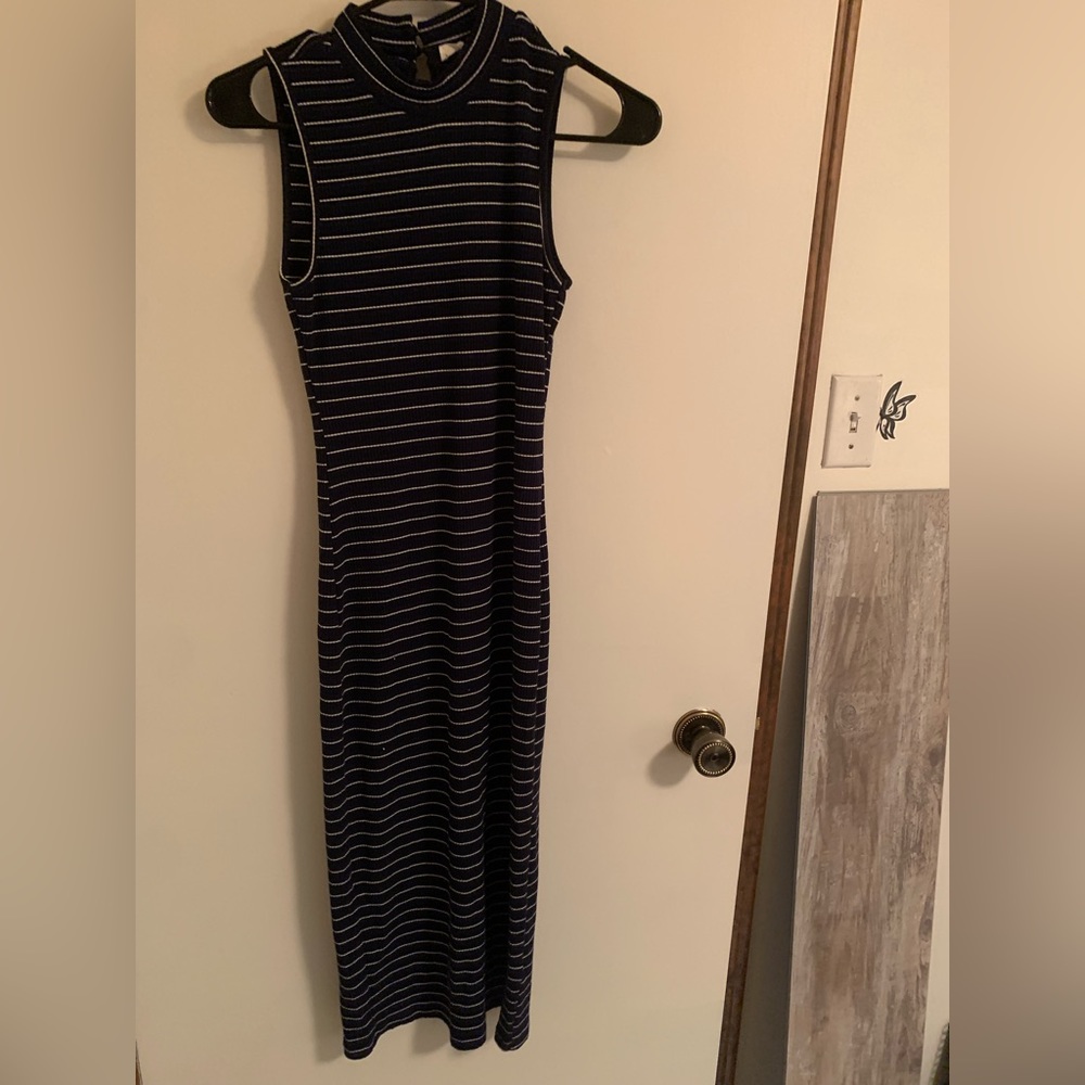 Striped bodycon maxi dress
